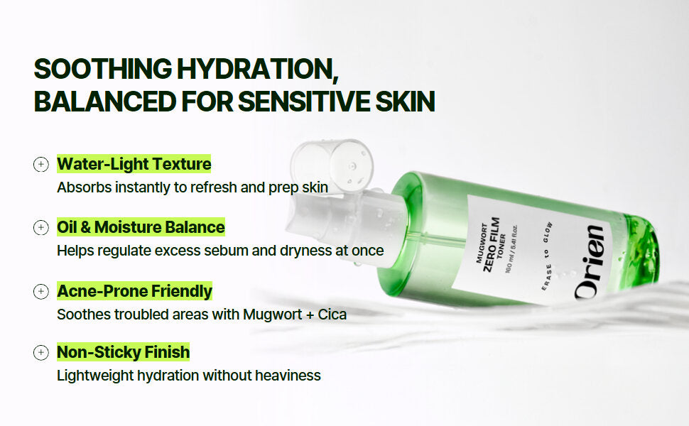 Orien Mugwort Zero Film Toner 160ml detail 2