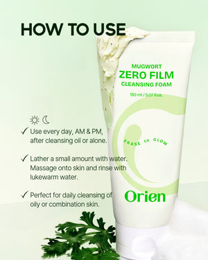 Orien Mugwort Zero Film Cleansing Foam 150ml