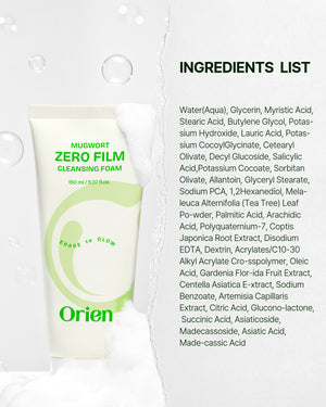 Orien Mugwort Zero Film Cleansing Foam 150ml