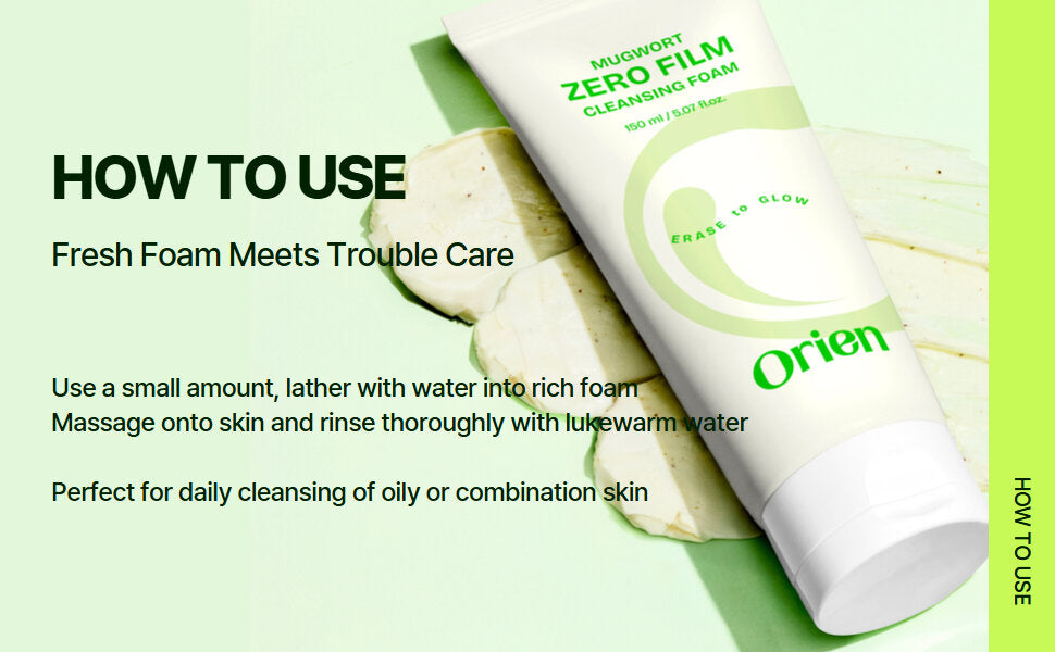 Orien Mugwort Zero Film Cleansing Foam 150ml detail 5